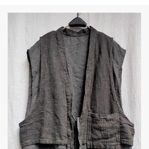 Gray Sleeveless Vest with Pockets UNISEX for all